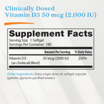 Doctor's Best, витамин D3, 50 мкг (2000 МЕ), 180 капсул
