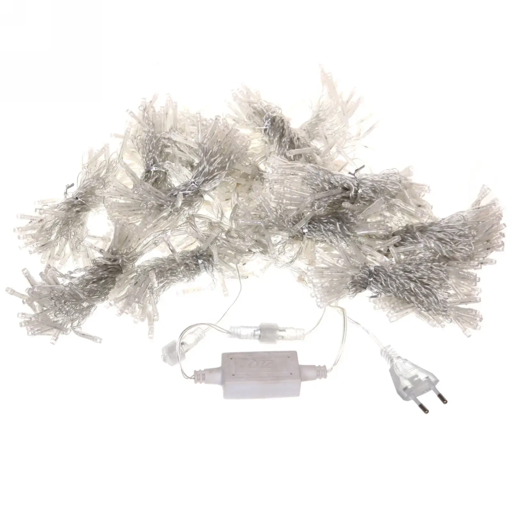 Гирлянда для улицы ЗАНАВЕС «Мерцание» ш2.0* в6.0 м 960 ламп LED, прозрач.пров,1 реж.,IP-54, Белый (возможность соединения)