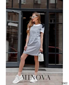 Сарафан 8585-черный Minova