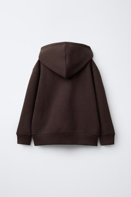 ZARA БАЗОВАЯ ТОЛСТОВКА НА МОЛНИИ, КОРИЧНЕВЫЙ