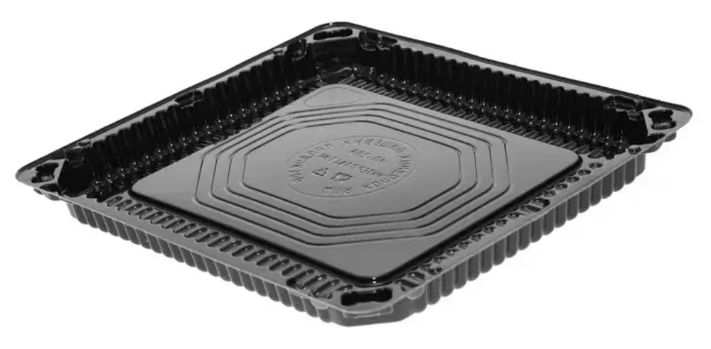 Контейнер ИП- 209 Дно Чёрный+Крышка Прозрачная (175х155х40мм,) 330 комплектов