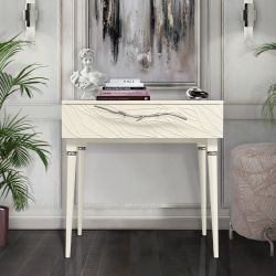 Консоль Арт Колор leaves Классик Сильвер Кремовый белый