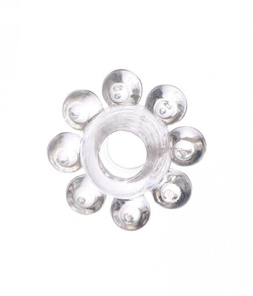 Эрекционное прозрачное кольцо на пенис "Цветок" (Цвет: прозрачный)