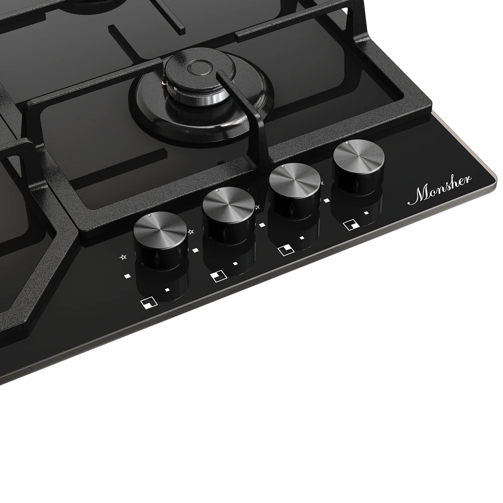 Встраиваемая газовая варочная панель Monsher MGG 63 Noir
