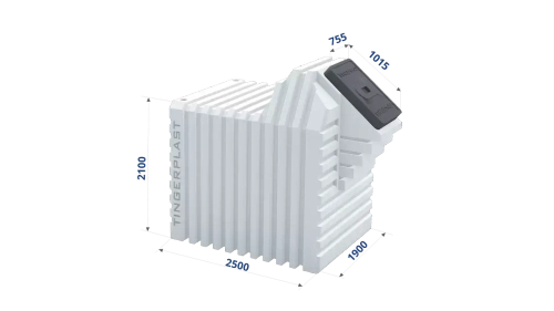 Погреб Т 2500Б Тингард 10000 л.(3000x1900x2700см;760кг;белый) - арт.555972