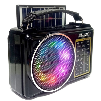 Радиоприемник Golon RX-BT807SD RGB Solar panel BT