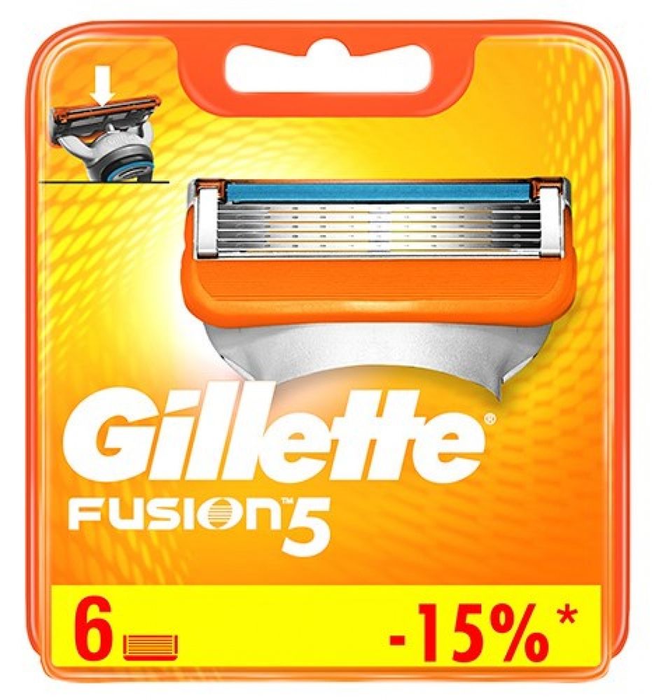 Gillette кассеты Fusion 6шт