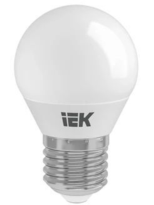 Лампа светодиодная 5Вт LED Е27 IEK Холодный свет 2шт
