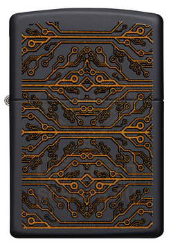 Зажигалка Zippo 49572 Circuit Pattern, Black Matte