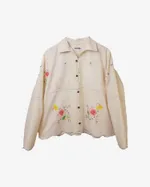 Рубашка Soeurs с Аппликациями / Creme Roses Long Sleeve кремовая