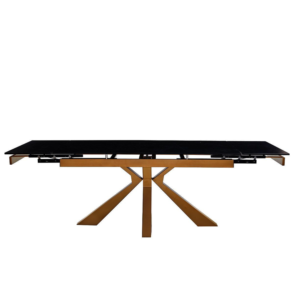 Стол керамический LA ALTA SIENA Vic Dark grey 160-240*90, каркас шампань