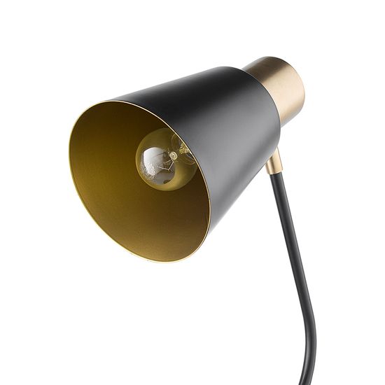 Лампа настольная pilwy, D21х65 см, золотистая/черная