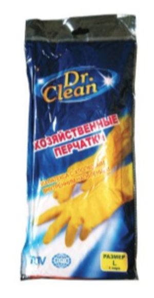 Перчатки хозяйственные Dr.Clean размер L