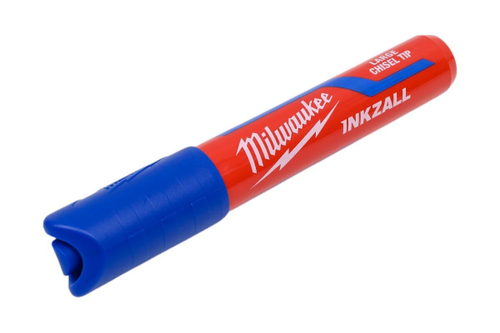 Маркер строительный Milwaukee INKZALL для стройплощадки большой Синий, скошенный наконечник