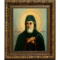 Мардарий Печерский, преподобный затворник. Икона на холсте.