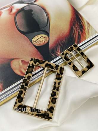 Пряжка леопардовая золотистая