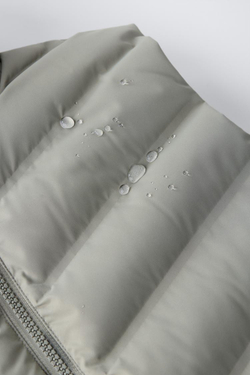 ZARA ОЧЕНЬ ЛЕГКИЙ ЖИЛЕТ WATER REPELLENT С КАПЮШОНОМ, БЕЖЕВЫЙ