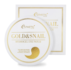 [ESTHETIC HOUSE] Гидрогелевые патчи для глаз ЗОЛОТО/УЛИТКА Gold&Snail Hydrogel Eye Patch, 60 шт