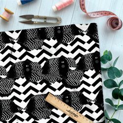 Ткань премиум таффета полосатый мир