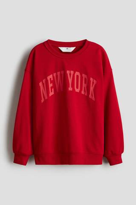 H&M Толстовка с принтом, красный