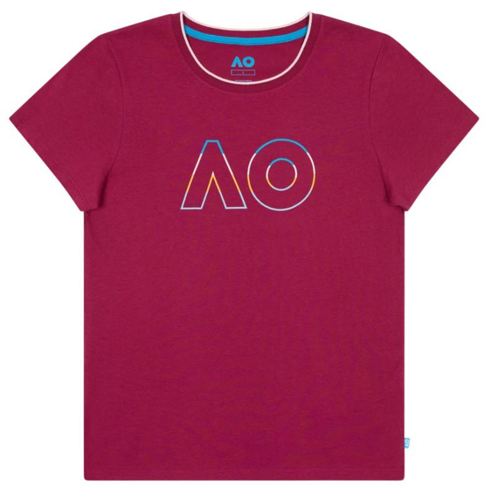 Женская теннисная футболка Australian Open Logo - Розовый