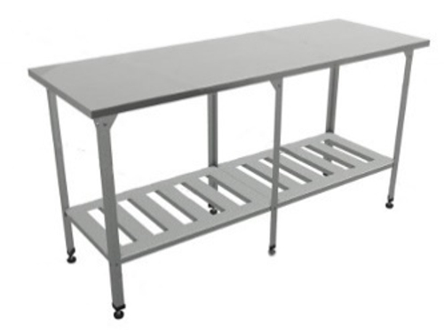 Стол производственный "Бизнес" СПЛР , полка решетка,1800х400х860 мм , c бортом