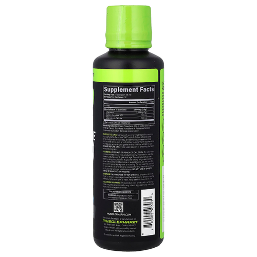 MusclePharm, Select L-карнитин 3000, голубая малина, 480 мл (16 жидк. унций)