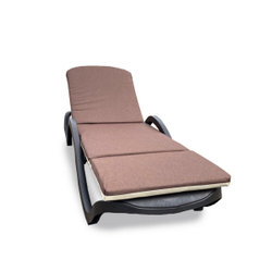 Матрас для лежака из литого алюминия ВИЛЛА «VILLA» 180х63х6 бежево-шоколадный арт.76476