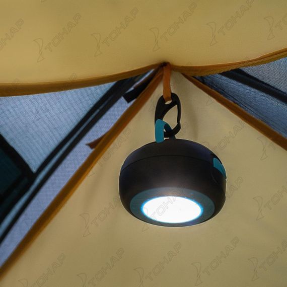 Фонарь кемпинговый складной 65 LM, IPX4, солнечная батарея+USB (HS-SB-6071) Helios