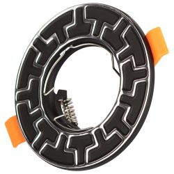 Светильник встраиваемый штампованный ЭРА ST5 CH/BK под лампу MR16 GU5.3 черный/хром