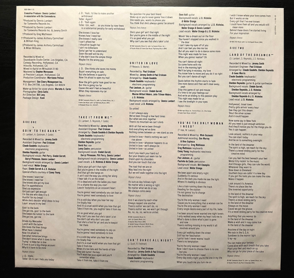 Commodores - United (Германия 1986г.)