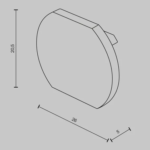 Заглушка для круглого шинопровода, 2 шт. Basity, черный Technical tra172ec-r-11b