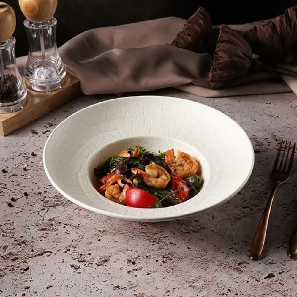 Тарелка глубокая 350 мл d 25 см h7,5 смдля пасты Elephant Ivory d 25*7,5 см, P.L. Proff Cuisine [1]