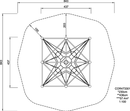 Пирамида с сеткой