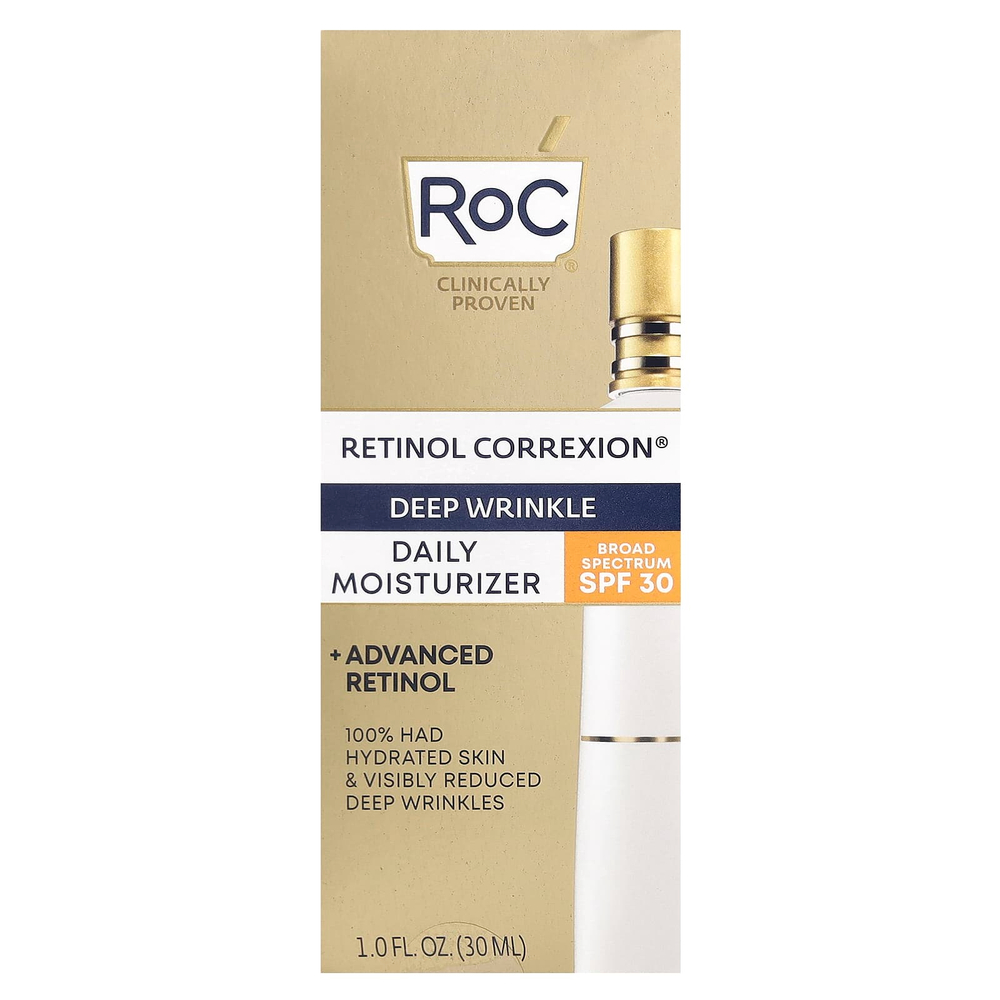 RoC, Retinol Correxion®, ежедневное увлажняющее средство против глубоких морщин, SPF 30, 30 мл (1 жидк. унц.)