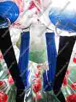 Бампербол «Прозрачный» с красными держателями, ПВХ, диаметр 1 м