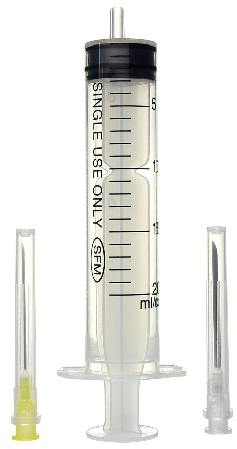 Шприц трехкомпонентный Luer с двумя иглами 20 мл 20G (0,9 ⨯ 40 мм) + (1,6 ⨯ 40 мм) 16G SFM 50 шт