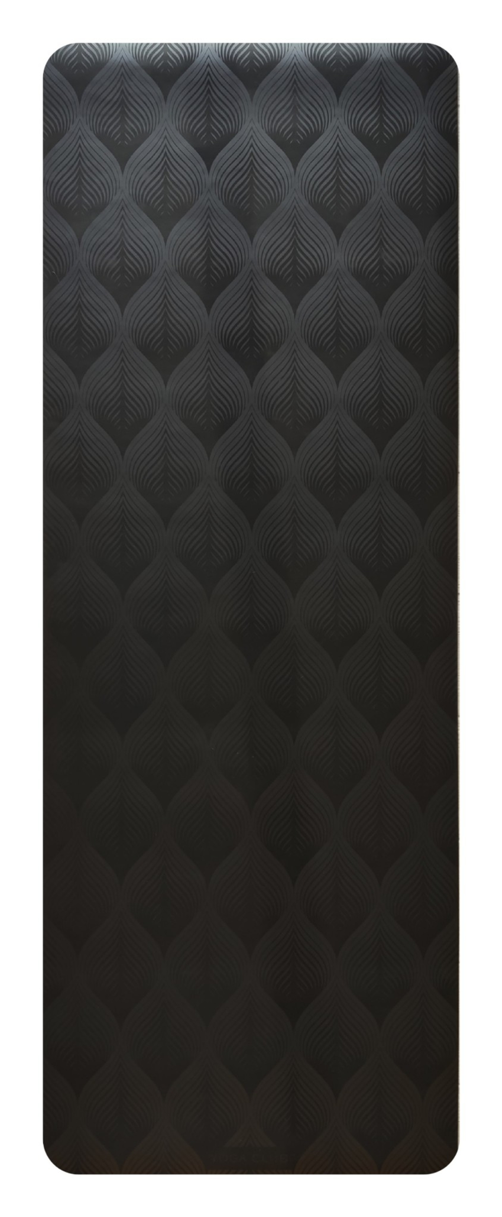 Каучуковый йога коврик Leaf Black 185*68*0,45 см