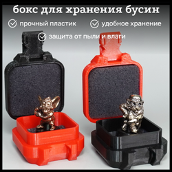 Бокс для хранения бусин , красный верх