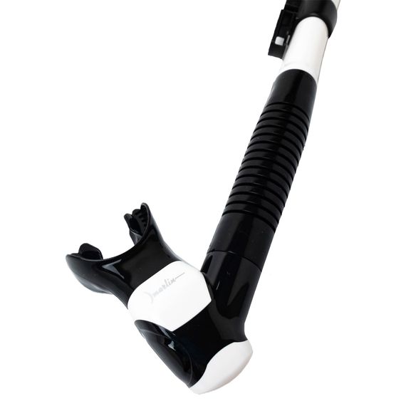 Трубка Marlin Dry Lux (прямая гофра) белый/черный