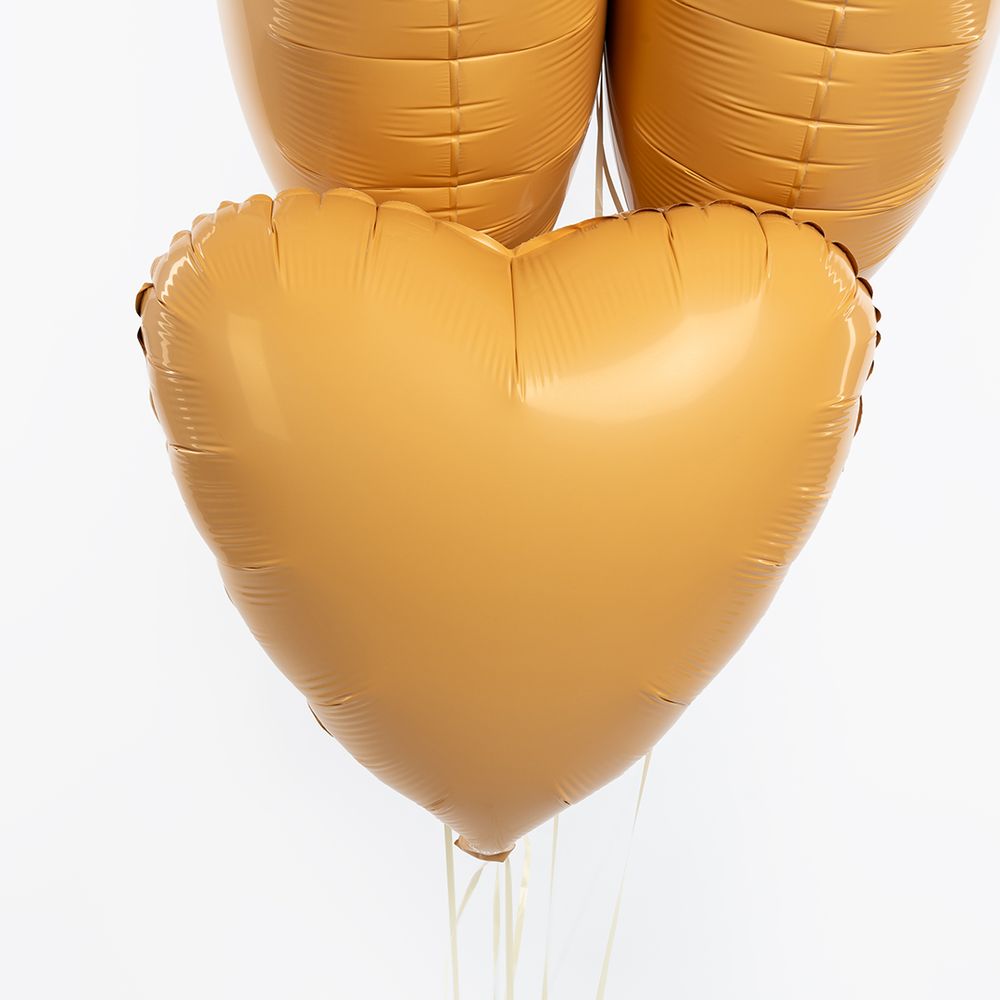 Ag Шар Сердце 19''/46 см, Мистик Абрикос сатин (БГ-15)  Изображение2