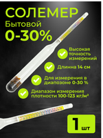 Солемер 0-30% бытовой, 14 см
