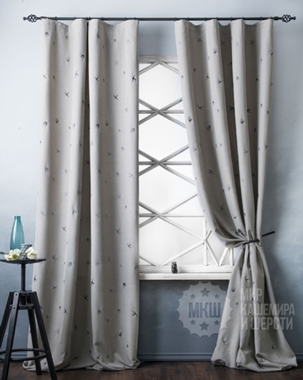 Готовые шторы ПРАЙММ (арт. BL01-245-01) - (145х280)х2 см. - серо-бежевые