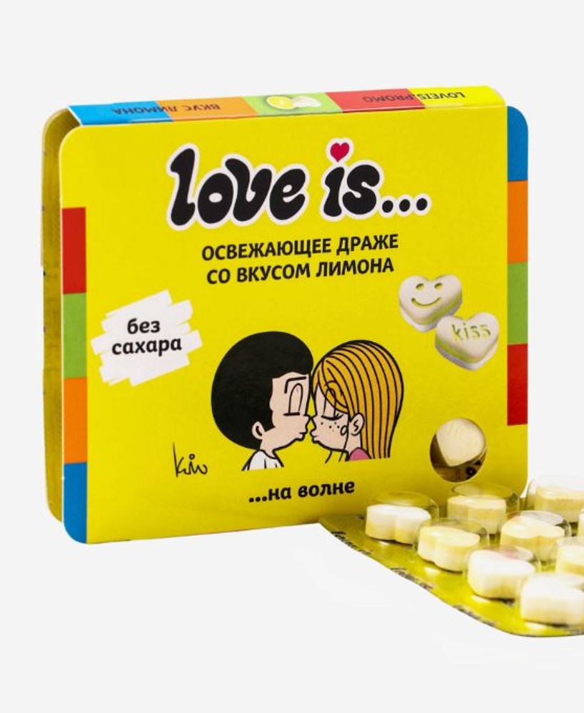 Освежающие конфеты "Love is" в блистере, лимон, 10.8 г