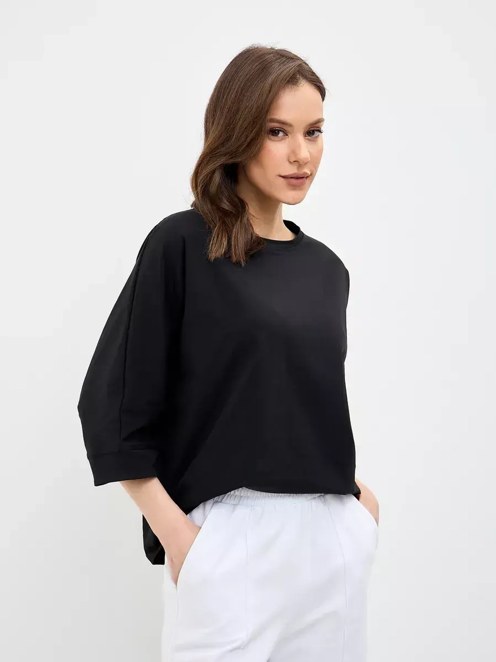 Футболка оверсайз большие размеры летучая мышь