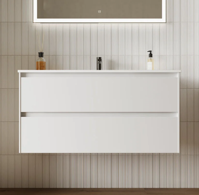 Тумба подвесная SANCOS Cento 990х450х500, c двумя ящиками оснащенными доводчиками, белый глянец, арт.CN100W