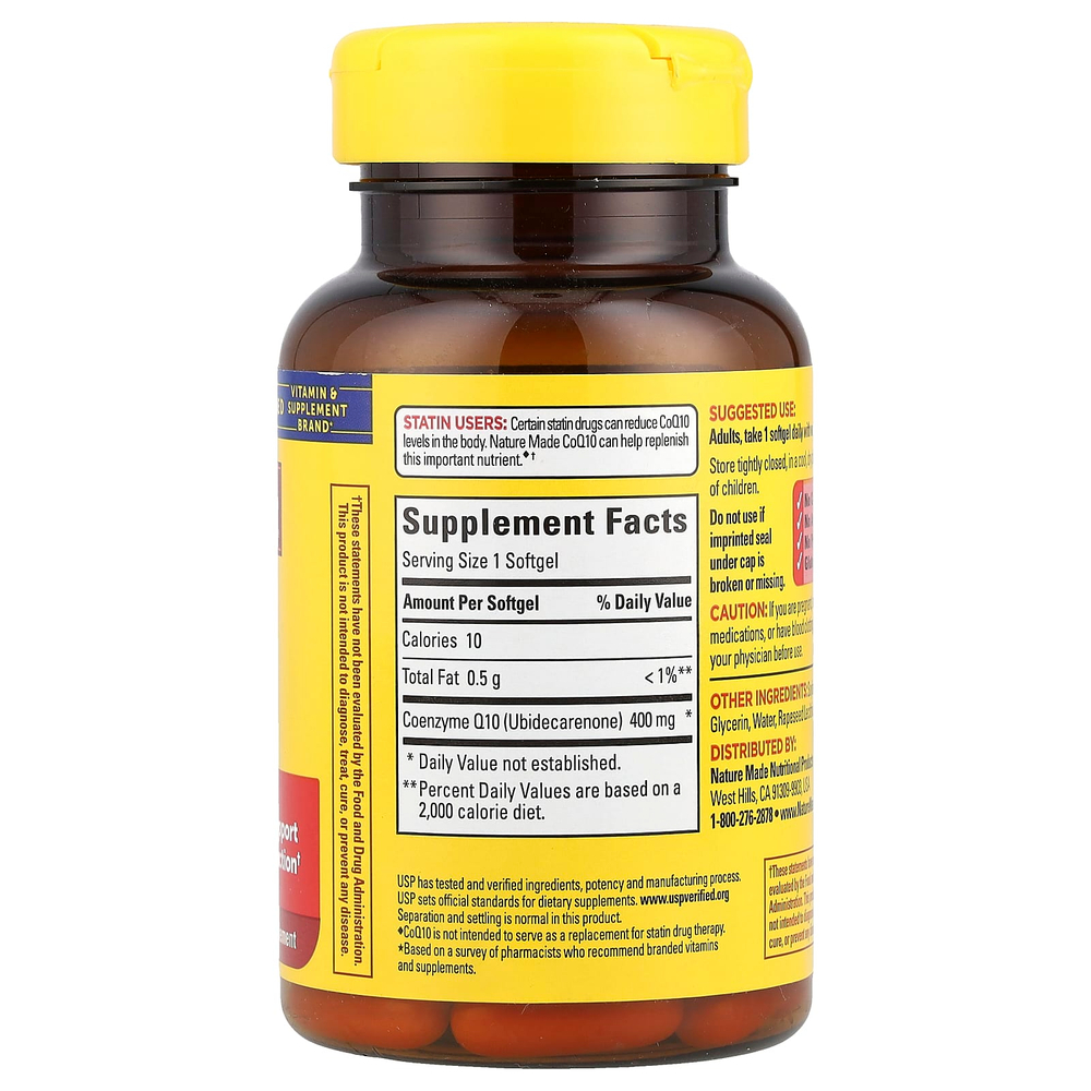 Nature Made, Коэнзим Q10, 400 мг, 40 мягких таблеток