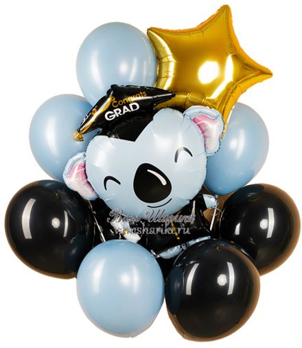 Букет шаров "Коала - Выпускник"