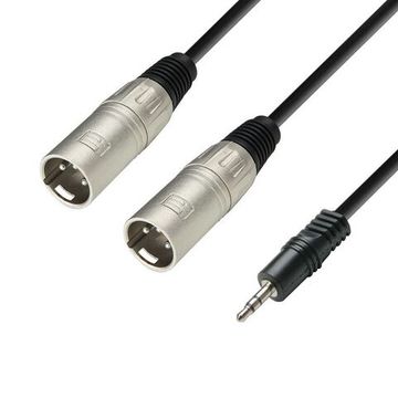 Adam Hall K3 YWMM 0300 - кабель аудио TRS (jack) stereo 3.5 mm - 2 х XLR (M), 0.22 мм2, 3 м
