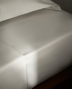 Простыня на резинке Zara Home сатин, хлопок 100%, однотонный, 0136/900
